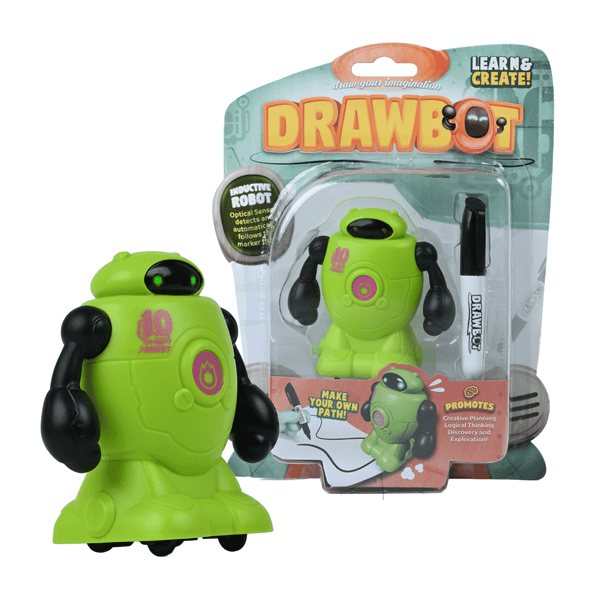 Robot vẽ thông minh DRAWBOT –tự chạy tạo họa tiết, kèm bút dạ, phát triển sáng tạo, lắp dùng nhanh, tạo đường nét độc đáo