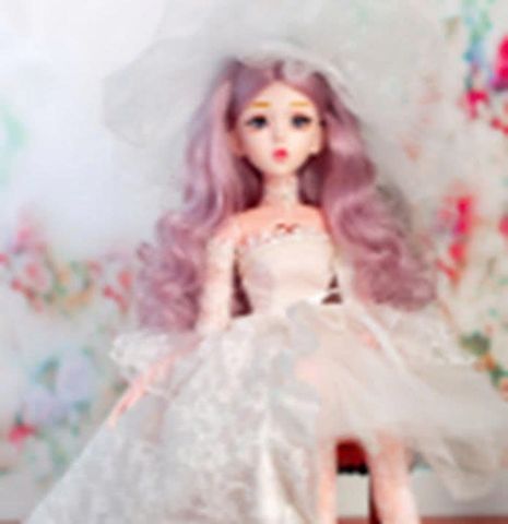 Đồ chơi trẻ em Búp bê váy trắng quý phái - Búp bê 60cm, váy trắng voan phối ren, phong cách quý tộc