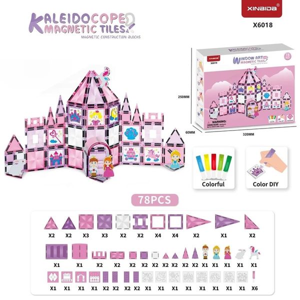 Xếp hình nam châm ánh sáng lắp ráp Window Art & Kaleidoscope – Phát triển tư duy sáng tạo cho trẻ