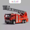 Xe cứu hỏa mô hình kim loại tỉ lệ 1:50  Fire Rescue Truck – bánh xe quay, thang/cần/bồn tùy mẫu