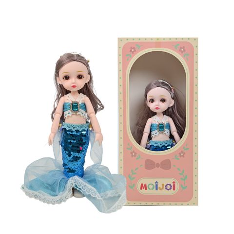 Búp bê công chúa 30 cm mặc váy dài phong cách cổ tích, tóc xoăn mềm mại, kèm phụ kiện