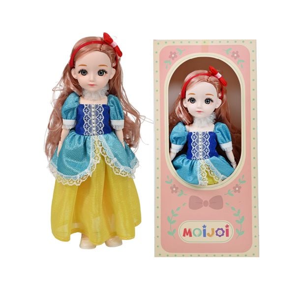 Búp bê công chúa 30 cm mặc váy dài phong cách cổ tích, tóc xoăn mềm mại, kèm phụ kiện