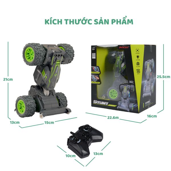 Ô tô điều khiển từ xa RC Stunt Fast Racing – Xoay 360 độ, xoắn khung, vượt chướng ngại, 2.4G