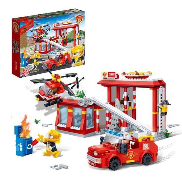Đồ chơi lắp ráp Trạm cứu hỏa Fire Station BanBao 7102 (505 chi tiết)