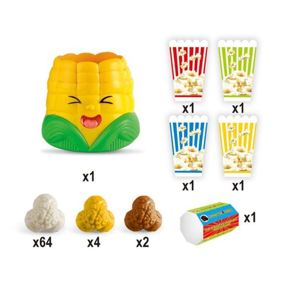 Trò chơi bắp rang Popcorn Game – Nổ bỏng vui nhộn cho 2-4 người chơi - Trò chơi giải trí cho bé