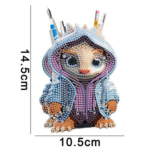 Ống đựng bút đính đá 5D - trang trí bàn học, bàn làm việc