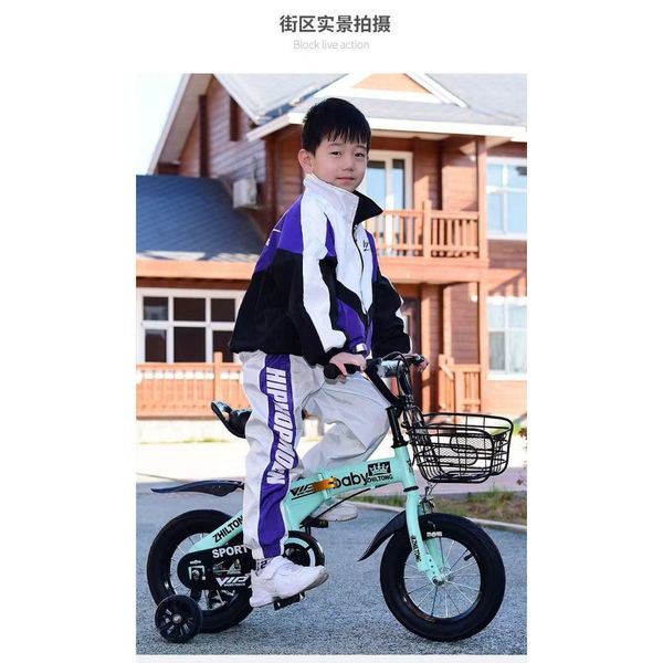 Xe đạp trẻ em màu xanh thể thao, an toàn và bền bỉ lốp16 inch