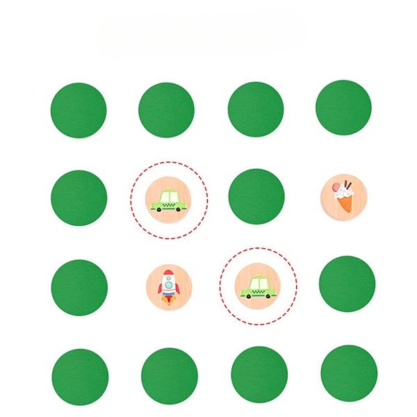 Bộ trò chơi tìm hình bằng gỗ – Kèm thẻ hình, kính lúp và đồng hồ cát, rèn luyện trí nhớ cho bé