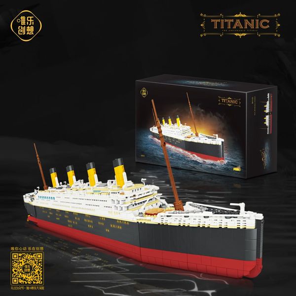Mô hình lắp ráp tàu Titanic 6001 (dài 74cm) - Decor lịch sử và sưu tầm cao cấp