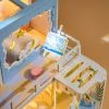 Mô hình DIY Book Nook - Mô hình nhà hiện đại sang trọng -  Tone trắng vàng đẳng cấp, nội thất trang trí chi tiết
