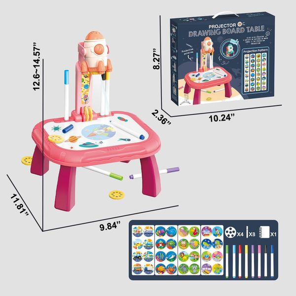 Bàn vẽ chiếu hình tên lửa – kích thích tư duy & sáng tạo cho bé