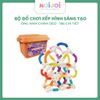 Bộ đồ chơi xếp hình ống nam châm dẻo sáng tạo Pro Max – 186 chi tiết