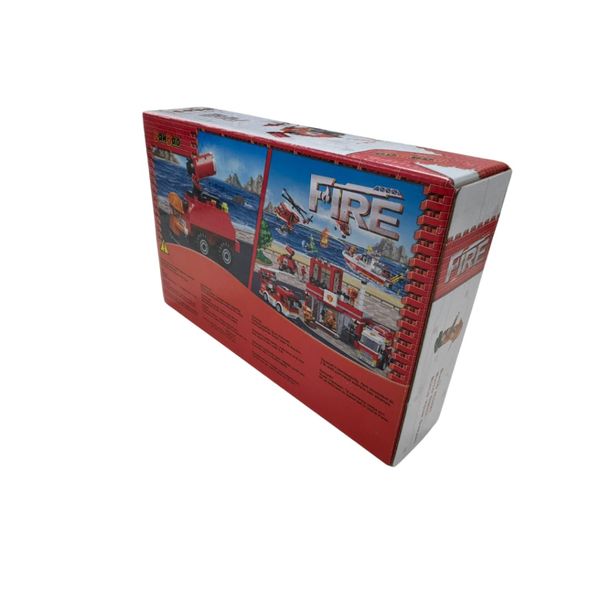 Bộ lắp ráp xe cứu hỏa mini có vòi rồng & nhân vật lính cứu hỏa – đồ chơi lắp ghép cho bé