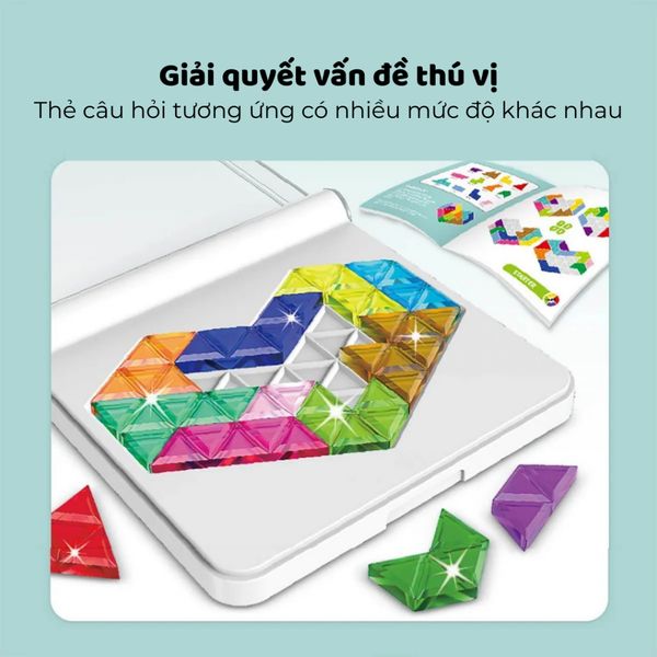 Bộ đồ chơi xếp hình IQ Heart-shaped – Trò chơi trí tuệ ghép hình tim cho bé và người lớn