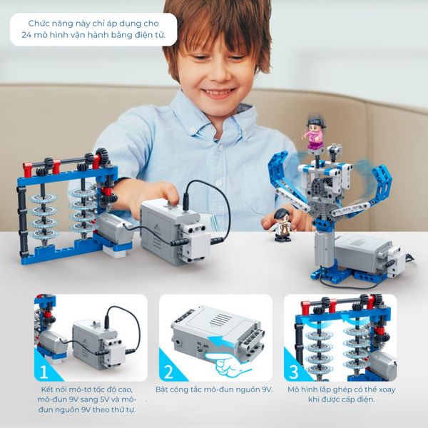 Đồ chơi lắp ráp khoa học Power Machinery 80 IN 1 BanBao 6932 - Mô hình giáo dục STEM (614 chi tiết)