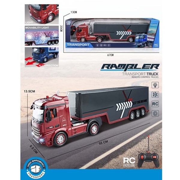 Đồ chơi xe container điều khiển từ xa Transport Truck – Mô hình xe đầu kéo cỡ lớn (55 cm)