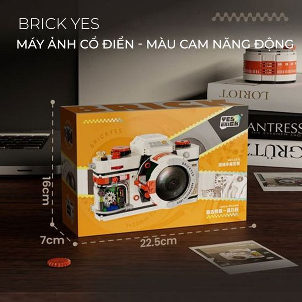 Mô hình Lắp ráp Máy ảnh Cổ điển 482PCS Decor Bàn làm việc