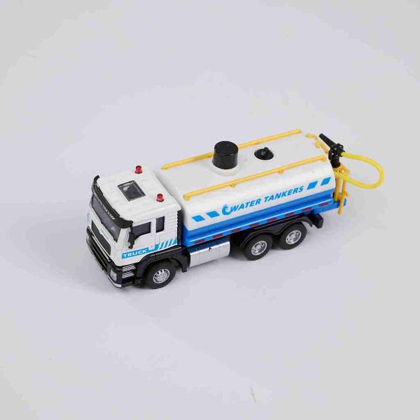 Xe bồn chở nước hợp kim - mô hình tỉ lệ 1:22 có đèn và âm thanh - Đồ chơi mô phỏng xe bồn phun nước cho bé