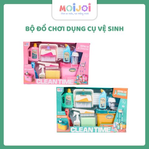 Bộ đồ chơi dụng cụ vệ sinh CLEAN TIME – Đồ chơi mô phỏng dọn dẹp nhà cửa cho bé