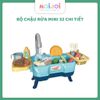 Bồn rửa mini Family Wash Basin có vòi nước chảy 23 chi tiết – Đồ chơi nấu ăn cho bé, chậu rửa đồ chơi