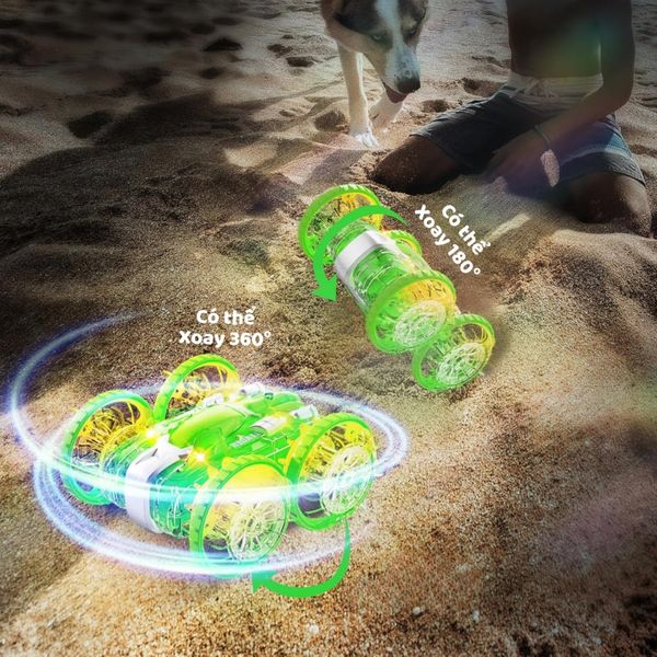 Xe đua thủy bộ RC cho bé – chạy trên nước, off-road trên cạn,đèn LED, lật 2 chiều, pin sạc Moijoi Store