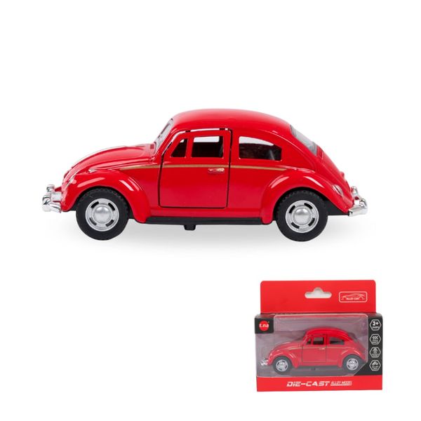 Xe ô tô mô hình kim loại Alloy Beetle 1:36 – Mở cửa, bánh lăn, mô phỏng xe cổ điển