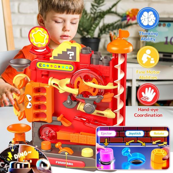 Đồ chơi bi lăn phiêu lưu thử thách thông minh 216-2Y – Bộ thí nghiệm đường chạy bi mê cung cho bé