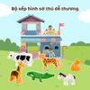 Bộ lắp ráp sở thú 99 chi tiết xây dựng thế giới tưởng tượng của bé, Stem tư duy, nhận biết động vật