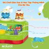 Hộp ú òa mở ra các con vật ngộ nghĩnh, Đồ chơi POP - UP thú rừng kỳ diệu Montessori từ 1 - 3 tuổi
