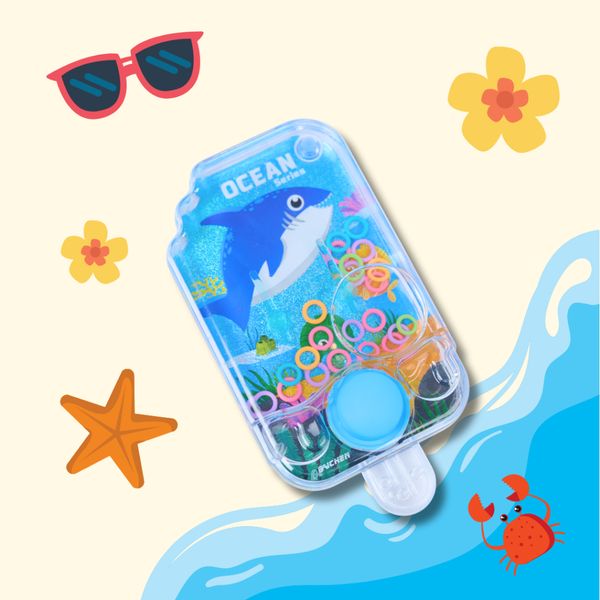 Đồ chơi nước - Máy bắn vòng nước cầm tay mini Ocean Water Game – Chủ đề đại dương, màu ngẫu nhiên