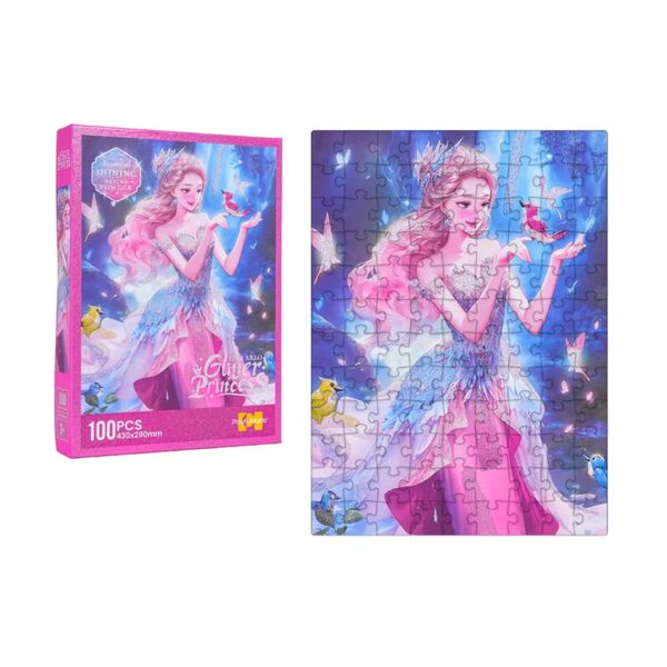 Trò chơi ghép hình công chúa lấp lánh – Glitter Princess Lina Arlo, 100 mảnh, họa tiết kim tuyến