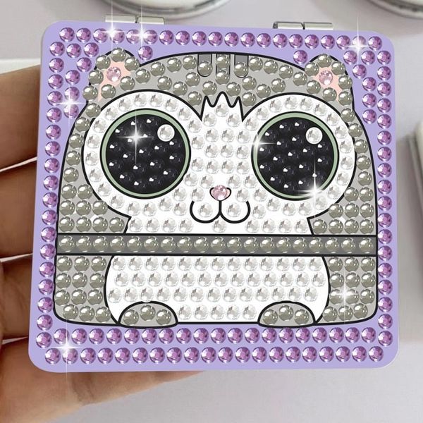 Gương gập bỏ túi đính đá lấp lánh – mini siêu xinh, đính đá theo mẫu