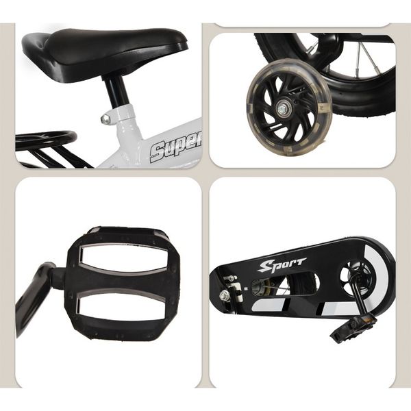 Xe đạp trẻ em 16 inch - bánh phụ, giỏ trước, khung thép chắc chắn