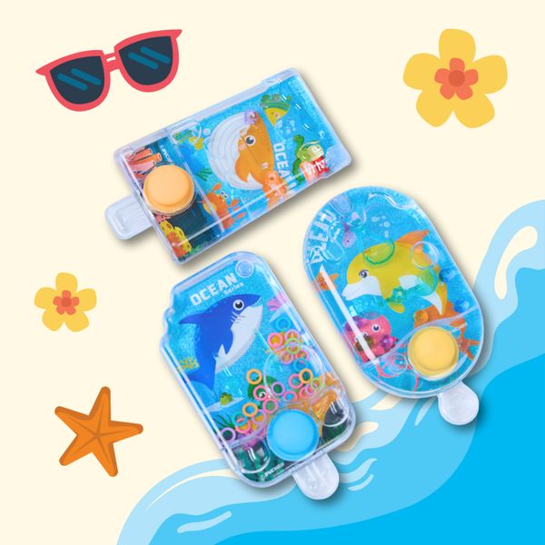 Đồ chơi nước - Máy bắn vòng nước cầm tay mini Ocean Water Game – Chủ đề đại dương, màu ngẫu nhiên