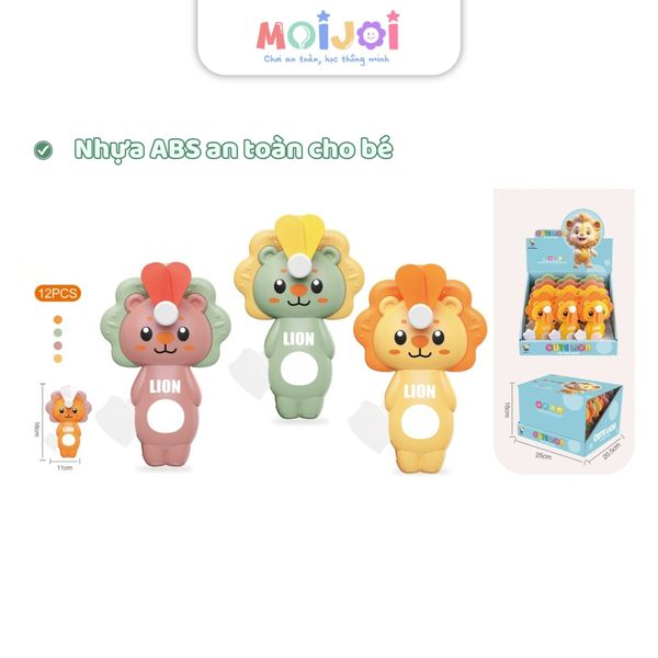 Quạt cầm tay mini hình sư tử – đồ chơi tay nhấn tạo gió cho bé – dễ thương, an toàn