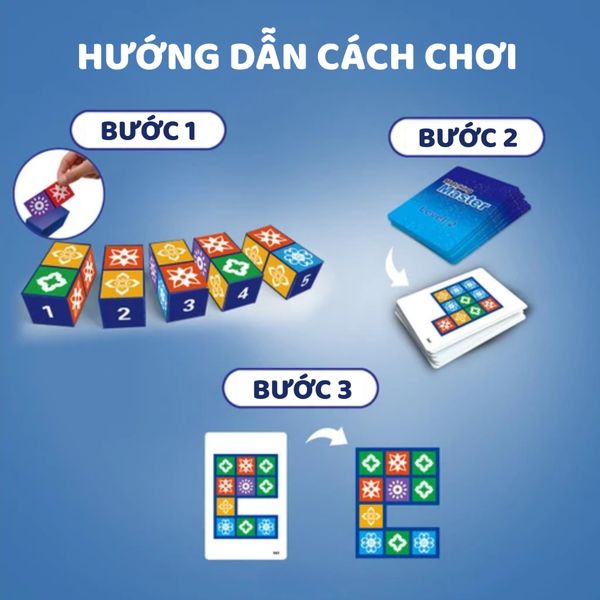 Đồ chơi thông minh tư duy logic 100 thử thách - Xếp hình khối hoa văn phù hợp - Mind gamers