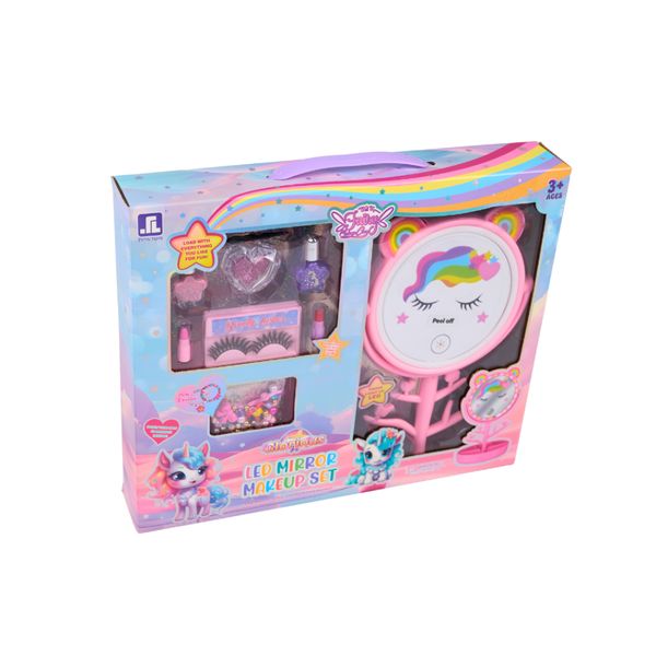 Bộ đồ chơi trang điểm kỳ lân có gương đứng cho bé gái