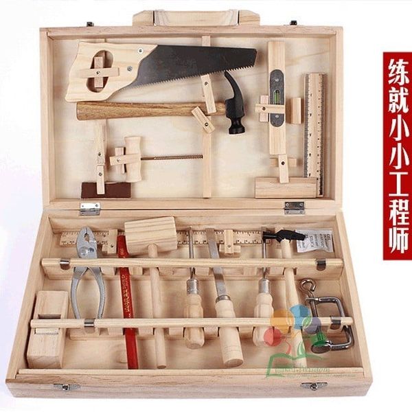 Bộ dụng cụ sửa chữa bằng gỗ cỡ lớn – Vali DIY kèm đầy đủ phụ kiện, giúp bé rèn kỹ năng thủ công