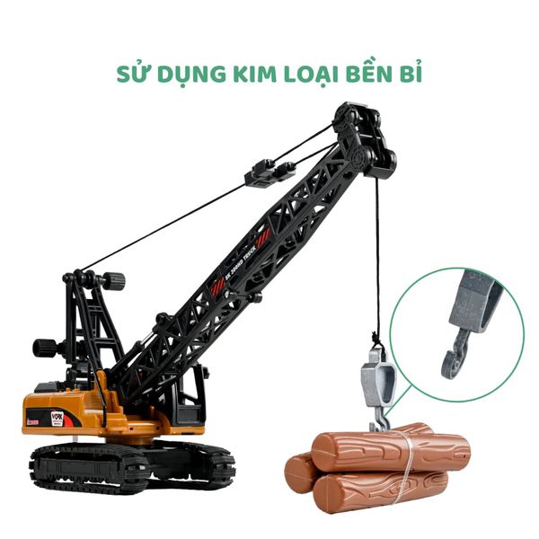 Xe cần cẩu trục hợp kim – mô hình xe công trình tỉ lệ 1:40