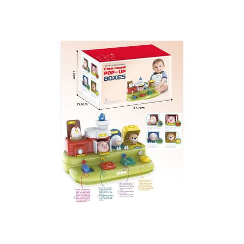 Đồ Chơi Âm Nhạc Ú Òa Pop-Up Box – Hộp thú bật nhảy phát triển giác quan & kỹ năng vận động