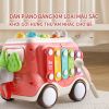 Xe buýt bận rộn 6 trong 1 Montessori Baby Toys – có đàn piano, rút dây, xếp hình, gõ búa