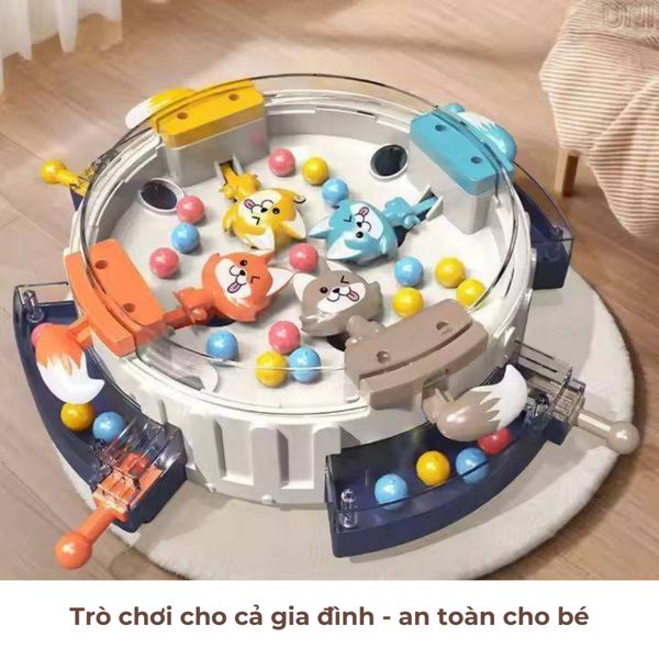 Trò chơi bắt bóng cùng thú ăn ngộ nghĩnh – phát triển tư duy phản xạ vui nhộn cho bé (4 người chơi)