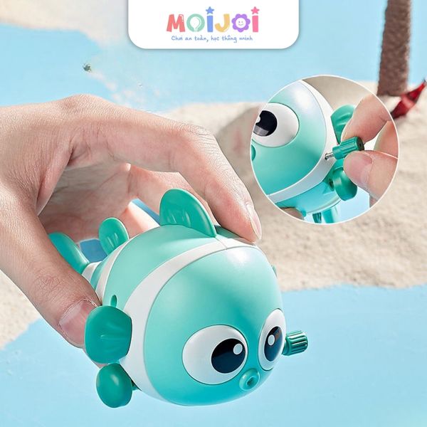 Đồ chơi cá hề lên dây cót trò chơi vui nhộn, chơi trong bồn tắm, bể bơi mini -  màu ngẫu nhiên