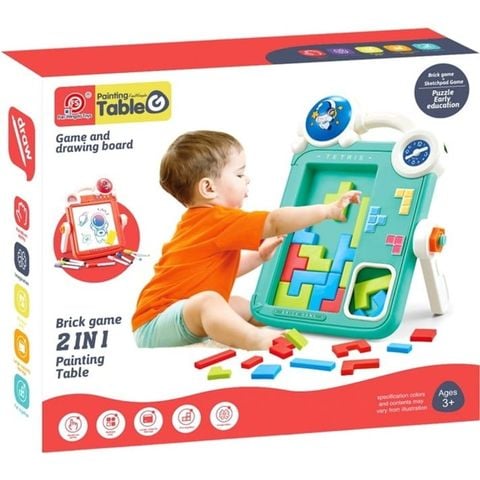 Bàn vẽ 2 trong 1 Brick Game & Painting Table – Vừa vẽ vừa xếp hình, phát triển tư duy sáng tạo cho bé