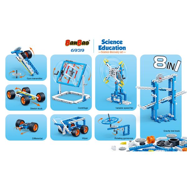 Đồ chơi lắp ráp STEM xe mô hình khoa học BanBao 6939 (271 chi tiết)