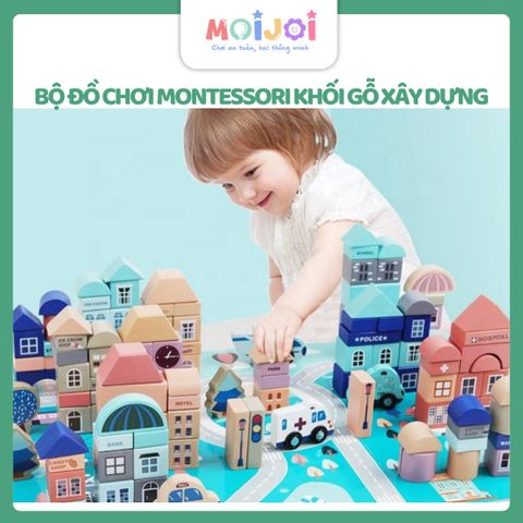 Bo do choi Montessori khoi go xay dung thanh pho dong trong hop giay cung chinh hang Moijoi
