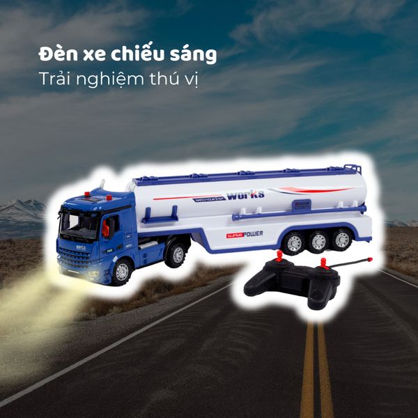 Đồ chơi xe bồn điều khiển từ xa Transport Truck – Mô hình xe chở dầu chuyên dụng (55 cm)