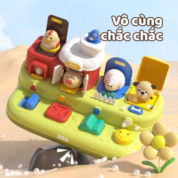 Đồ Chơi Âm Nhạc Ú Òa Pop-Up Box – Hộp thú bật nhảy phát triển giác quan & kỹ năng vận động