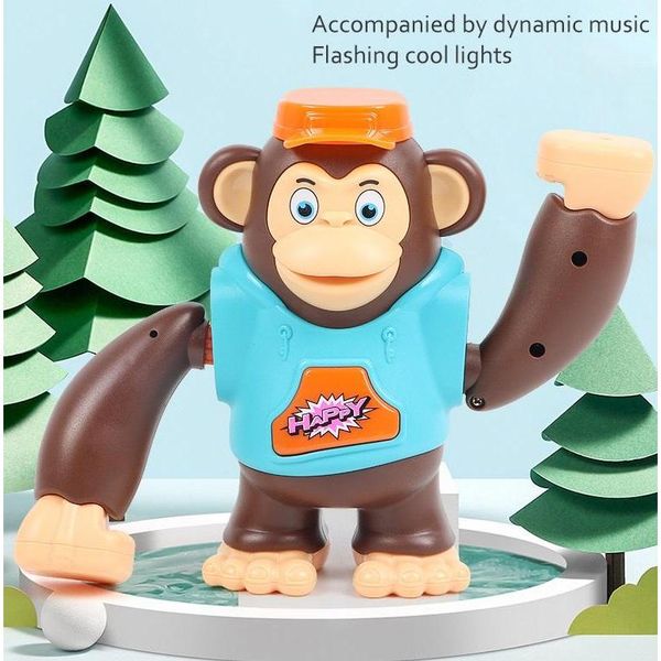 Khỉ nhún nhảy biết nhào lộn, vui nhộn, có nhạc & đèn – monkey electric tumble toy