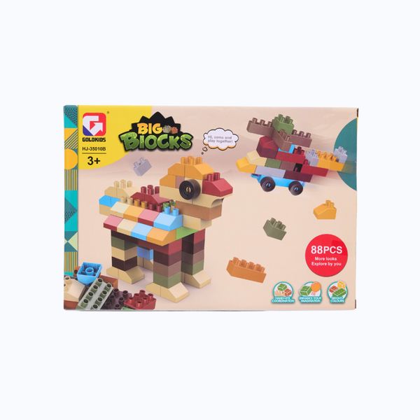 Bộ xếp hình Big Blocks 88 chi tiết – khối lớn nhiều màu, phát triển tư duy sáng tạo cho bé